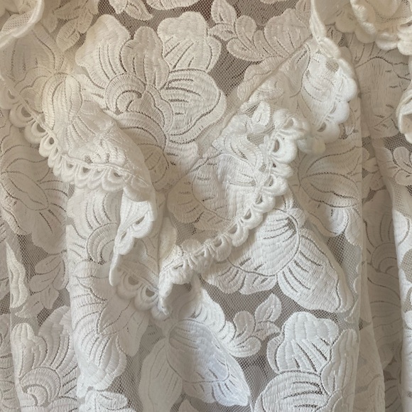 NWOT THE COLLECTION BY REFORMATION Carlisle Lace Top - Ivory/white size 4 - Picture 6 of 14